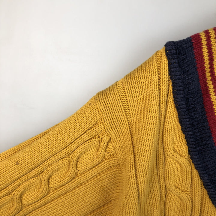 Tommy Hilfiger Cardigan, Men's XL cotton yellow type Vintage Second Hand