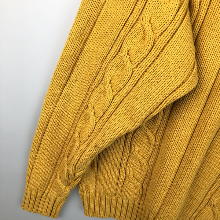 Tommy Hilfiger Cardigan, Men's XL cotton yellow type Vintage Second Hand