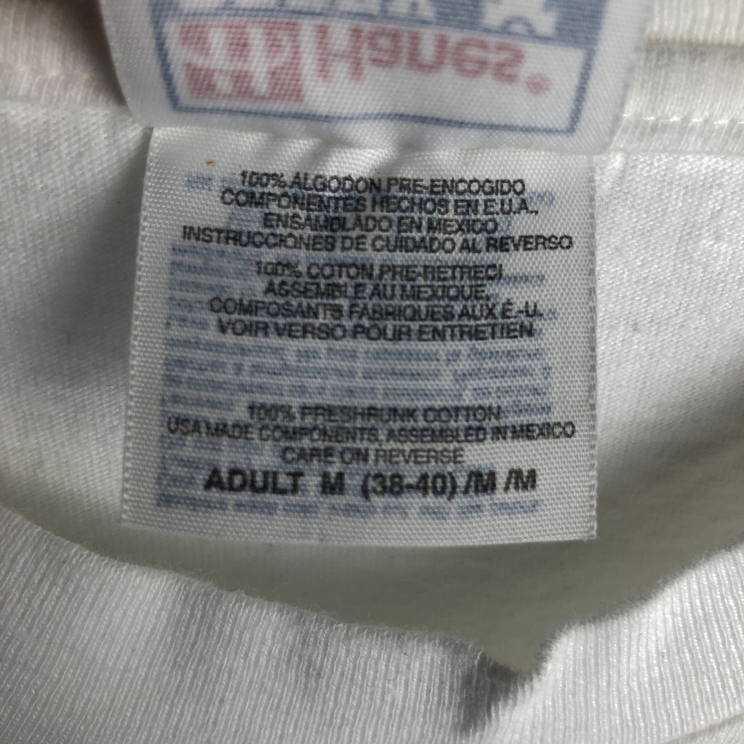 Vintage 1980'S Hanes Beefy-T Blue Tag Animal Print T-Shirt, Made in USA, Men's Size Medium cotton white type Vintage Second Hand