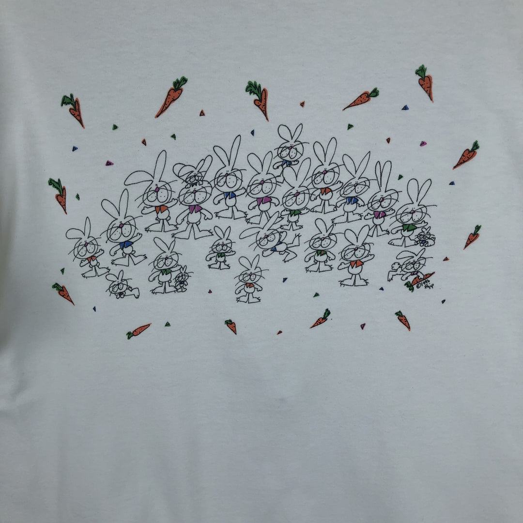 Vintage 1980'S Hanes Beefy-T Blue Tag Animal Print T-Shirt, Made in USA, Men's Size Medium cotton white type Vintage Second Hand