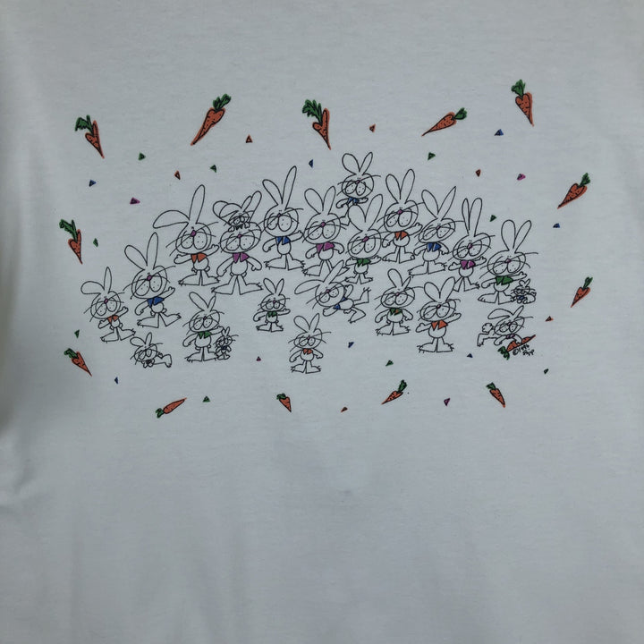 Vintage 1980'S Hanes Beefy-T Blue Tag Animal Print T-Shirt, Made in USA, Men's Size Medium cotton white type Vintage Second Hand
