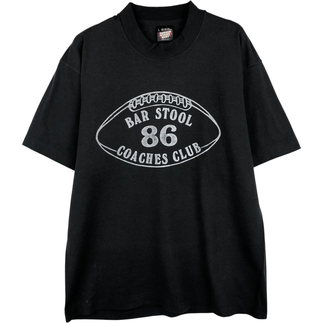 90'S SCREEN STARS Printed T-shirt Made in USA Men's L Vintage cotton black type Vintage Second Hand