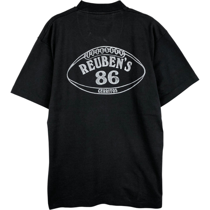 90'S SCREEN STARS Printed T-shirt Made in USA Men's L Vintage cotton black type Vintage Second Hand