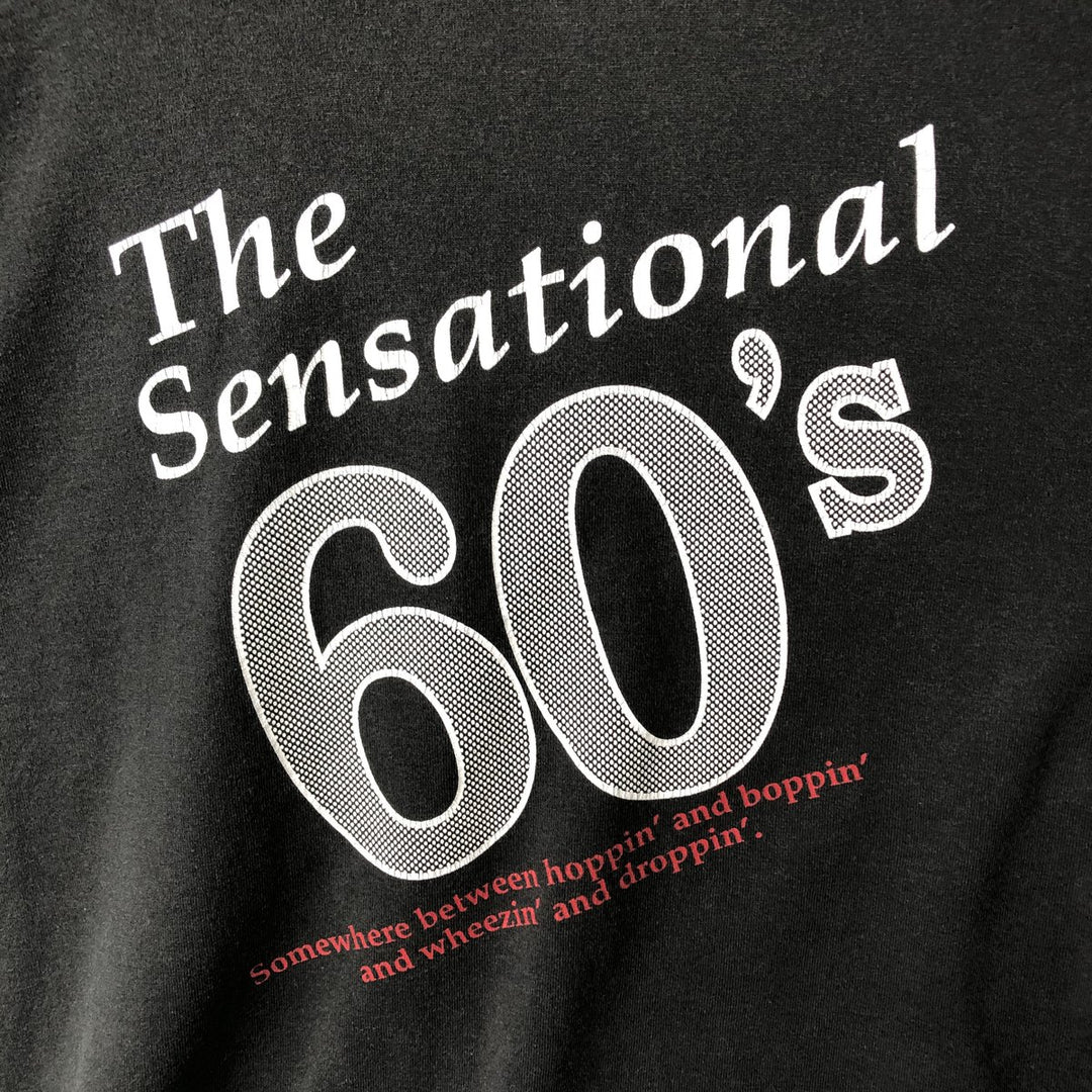 90s-00'S Vintage Fruit of the Loom Message Print T-Shirt, Men's Size L cotton black type Vintage Second Hand