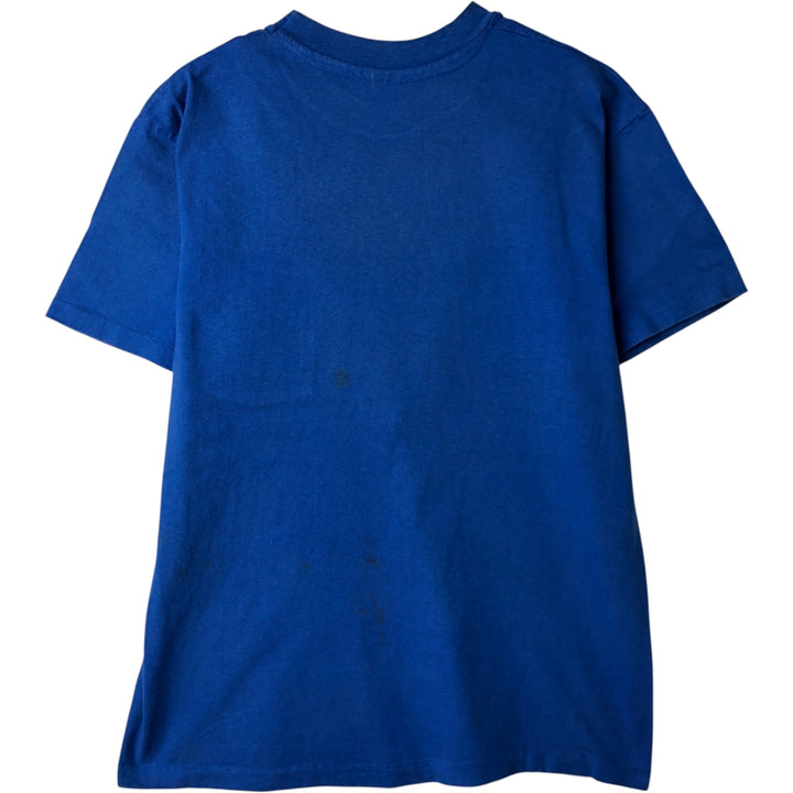 Vintage 1980'S Hanes BEEFY-T Printed T-Shirt, Made in USA, Men's Size Large cotton blue type Vintage Second Hand