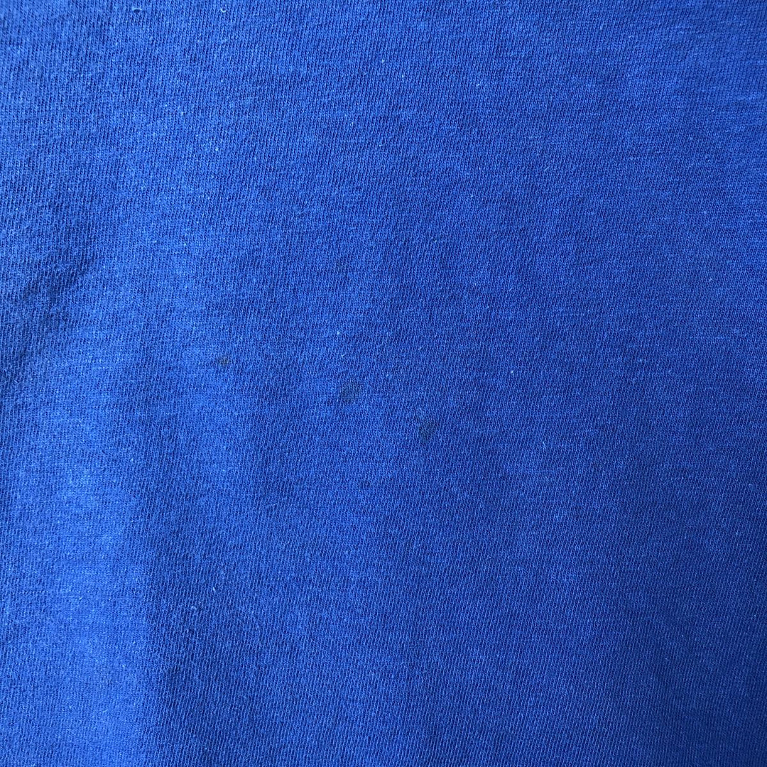 Vintage 1980'S Hanes BEEFY-T Printed T-Shirt, Made in USA, Men's Size Large cotton blue type Vintage Second Hand