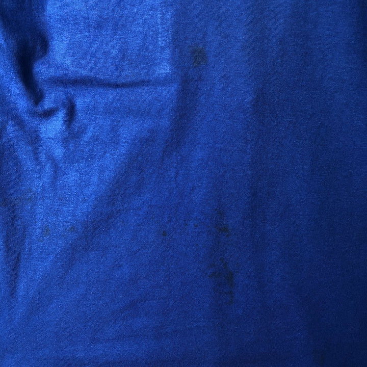 Vintage 1980'S Hanes BEEFY-T Printed T-Shirt, Made in USA, Men's Size Large cotton blue type Vintage Second Hand