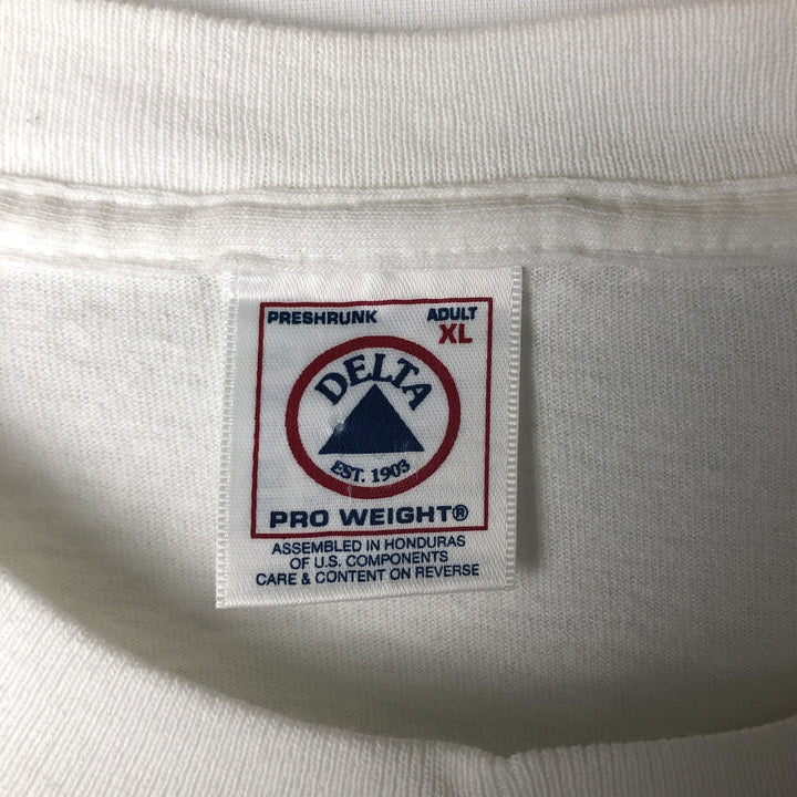 Vintage 90'S Delta DELTA Message Print T-Shirt, Men's XL cotton white type Vintage Second Hand