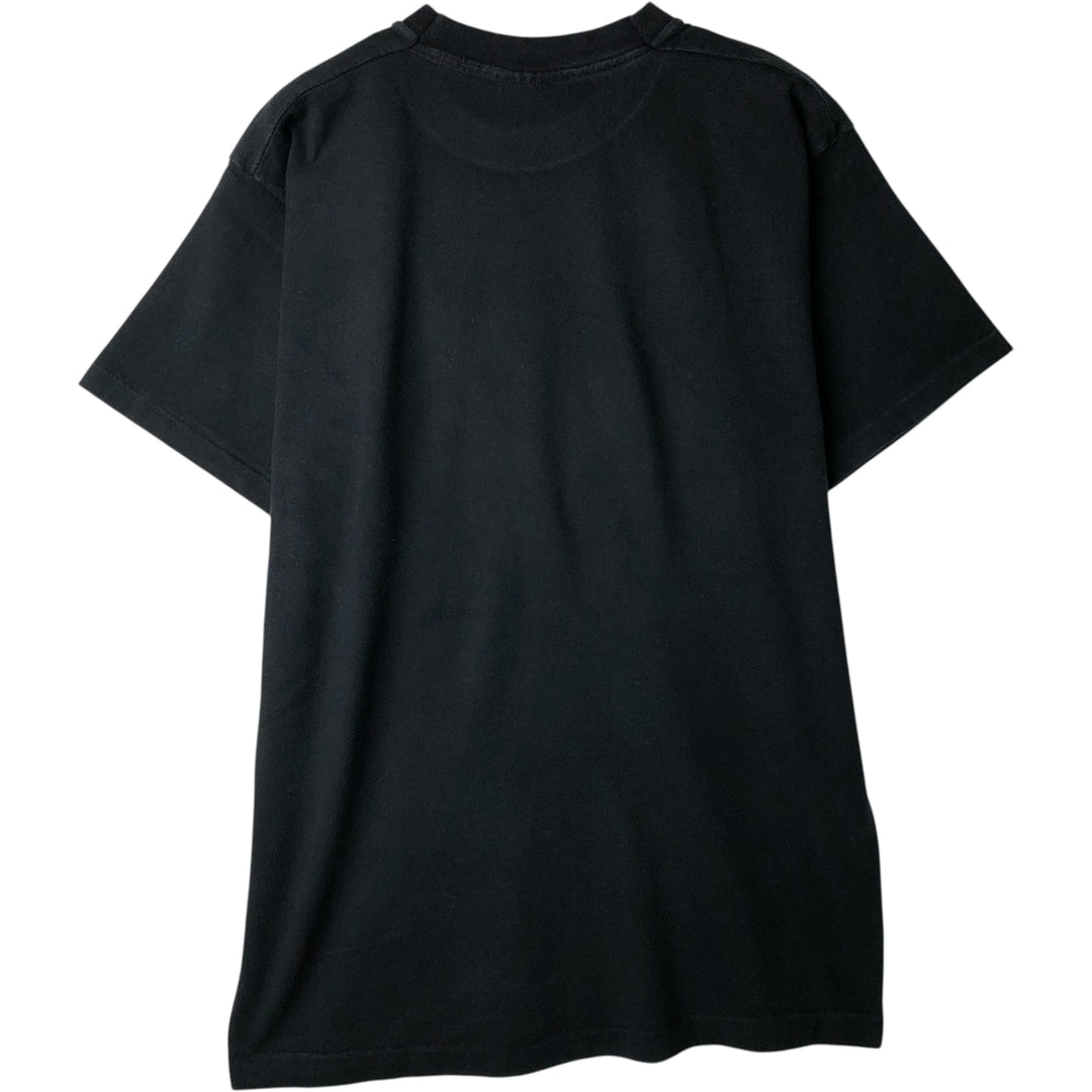 90'S Fruit of the Loom printed T-shirt, made in the USA, men's size L, vintage cotton black type Vintage Second Hand