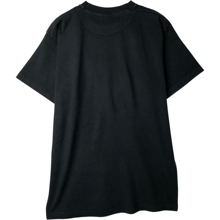 90'S Fruit of the Loom printed T-shirt, made in the USA, men's size L, vintage cotton black type Vintage Second Hand