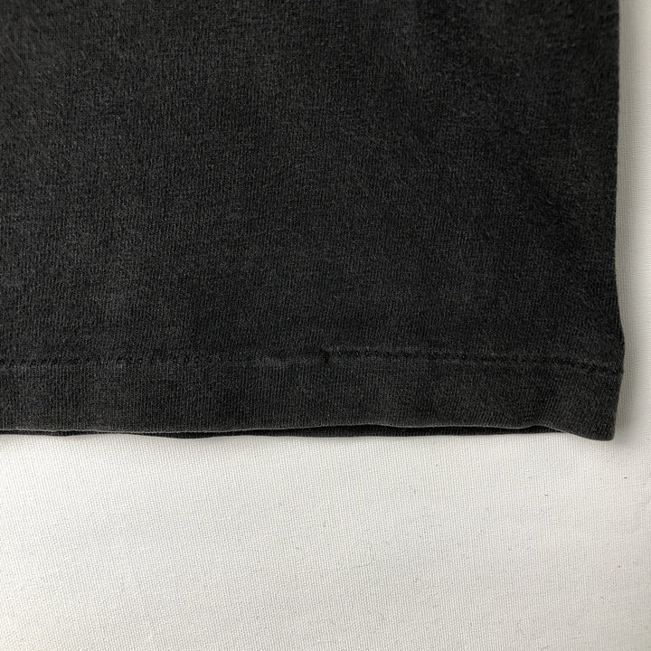 Vintage 80'S Hanes BEEFY-T Blue Tag Printed T-Shirt Made in USA Men's Size L cotton black type Vintage Second Hand