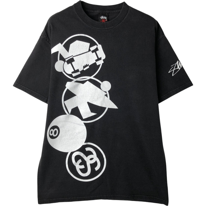 2000s~ Stussy Surf Skate T-shirt, Men's Size Medium cotton black type Vintage Second Hand