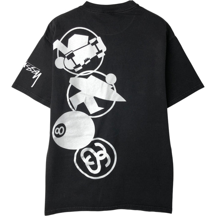 2000s~ Stussy Surf Skate T-shirt, Men's Size Medium cotton black type Vintage Second Hand
