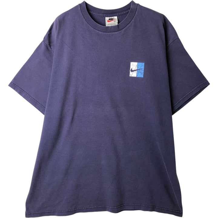 90'S - Vintage Nike Just Do It logo print T-shirt, Made in USA, Men's Size L cotton purple type Vintage Second Hand