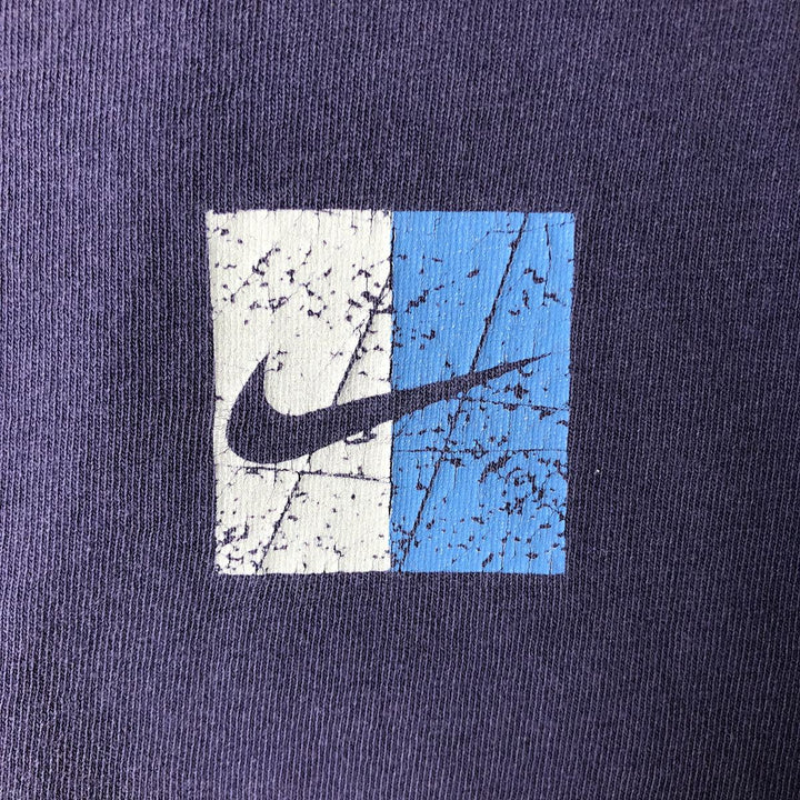 90'S - Vintage Nike Just Do It logo print T-shirt, Made in USA, Men's Size L cotton purple type Vintage Second Hand