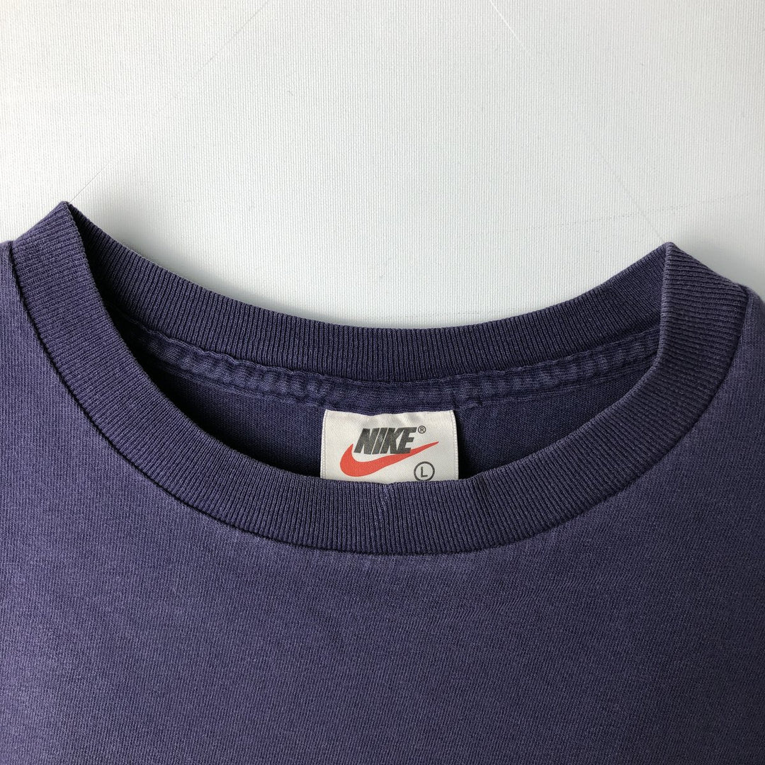 90'S - Vintage Nike Just Do It logo print T-shirt, Made in USA, Men's Size L cotton purple type Vintage Second Hand