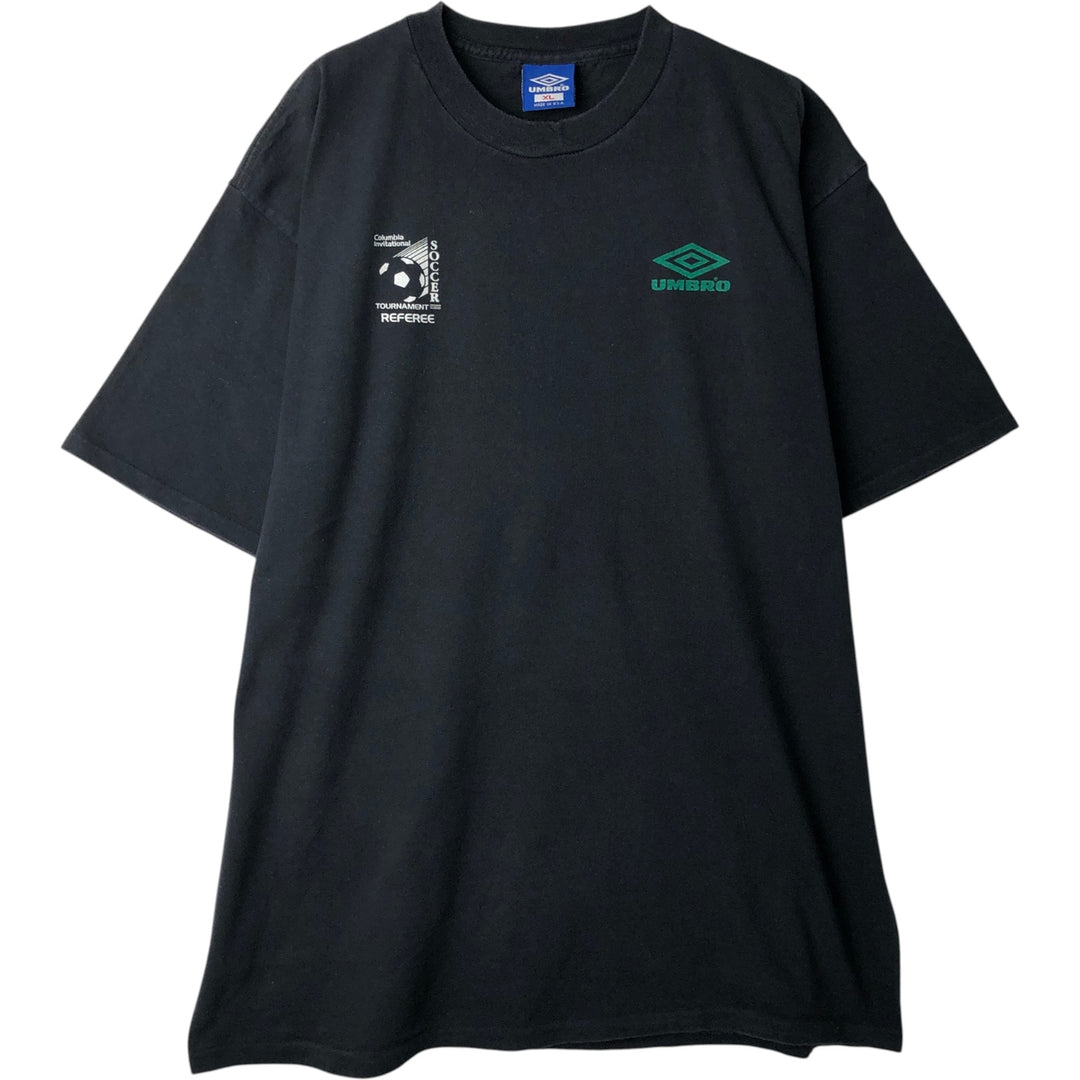 Vintage 90'S Umbro Blue Tag Logo T-Shirt, Made in USA, Men's XL cotton black type Vintage Second Hand