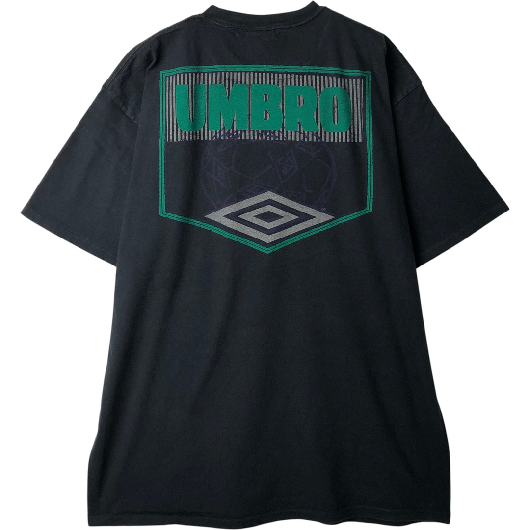 Vintage 90'S Umbro Blue Tag Logo T-Shirt, Made in USA, Men's XL cotton black type Vintage Second Hand