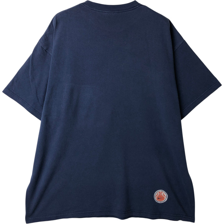 Vintage 90'S Nike BASKETBALL Sports T-Shirt, Made in USA, Men's Size L cotton navy blue type Vintage Second Hand
