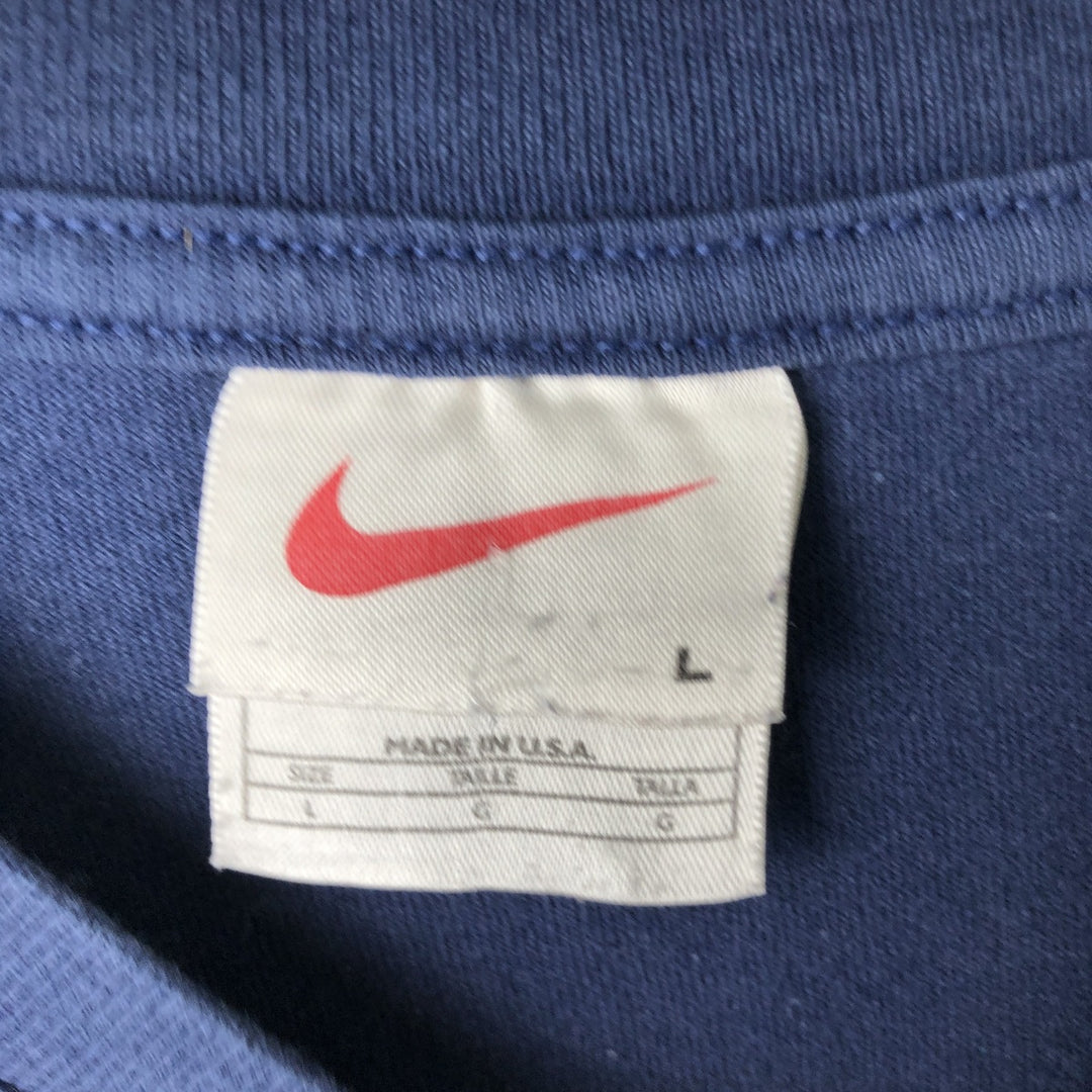Vintage 90'S Nike BASKETBALL Sports T-Shirt, Made in USA, Men's Size L cotton navy blue type Vintage Second Hand