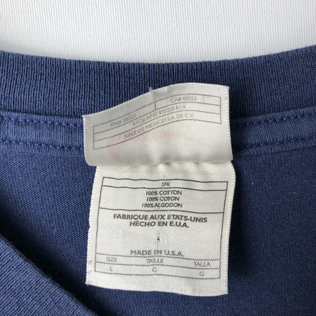 Vintage 90'S Nike BASKETBALL Sports T-Shirt, Made in USA, Men's Size L cotton navy blue type Vintage Second Hand