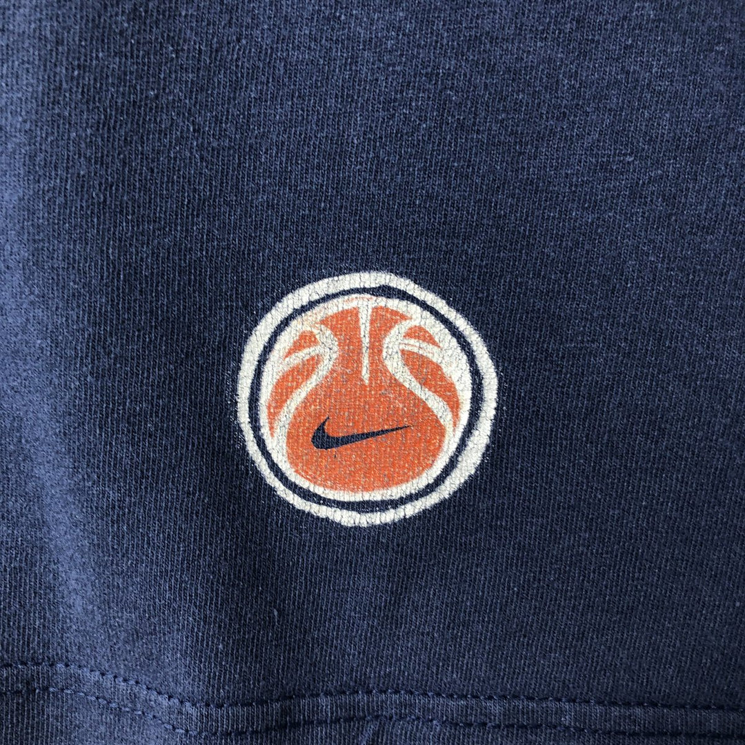 Vintage 90'S Nike BASKETBALL Sports T-Shirt, Made in USA, Men's Size L cotton navy blue type Vintage Second Hand