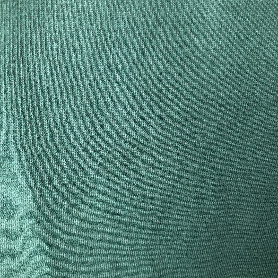 90'S Reebok Henley Logo T-Shirt, Made in USA, Men's Size L, Vintage cotton green type Vintage Second Hand
