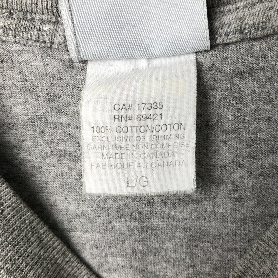 2000s~ Reebok Sports T-Shirt, Made in Canada, Men's Size L cotton gray type Vintage Second Hand