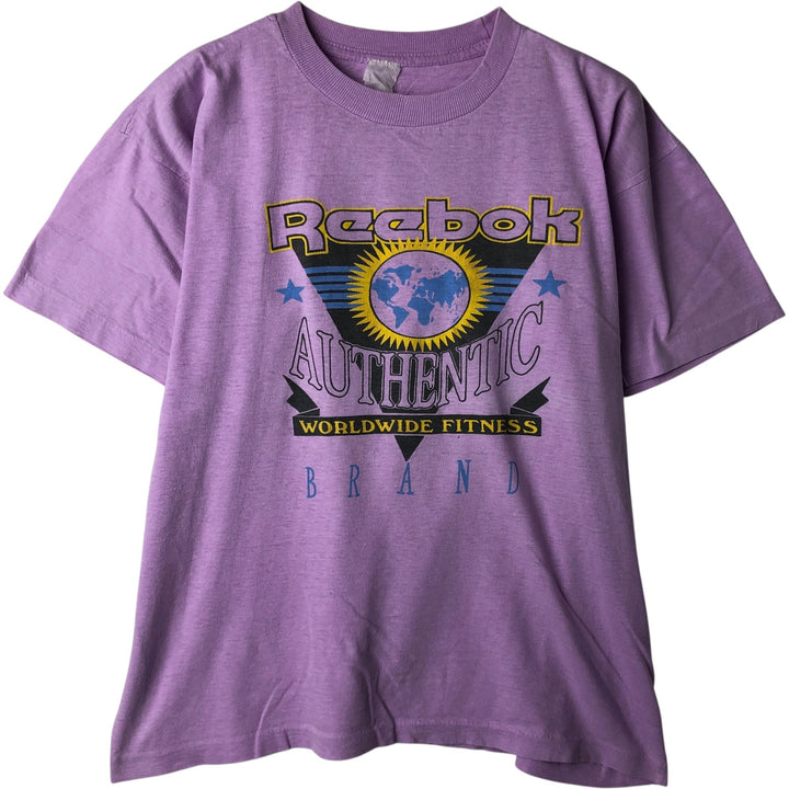 Vintage Reebok logo print T-shirt, size M, men's size M unclear purple type Vintage Second Hand
