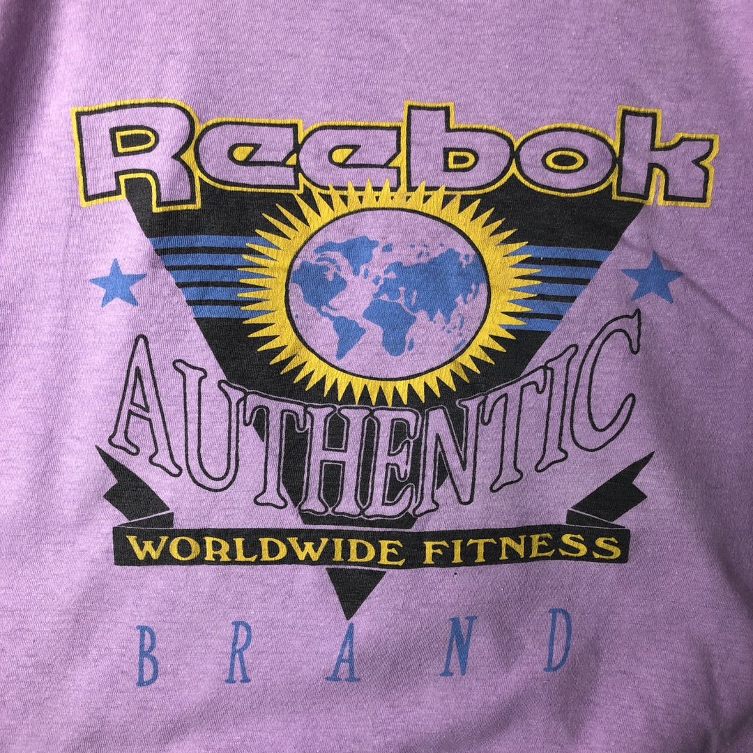 Vintage Reebok logo print T-shirt, size M, men's size M unclear purple type Vintage Second Hand