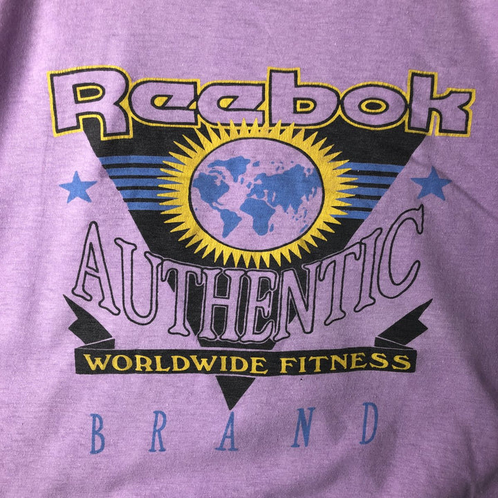 Vintage Reebok logo print T-shirt, size M, men's size M unclear purple type Vintage Second Hand