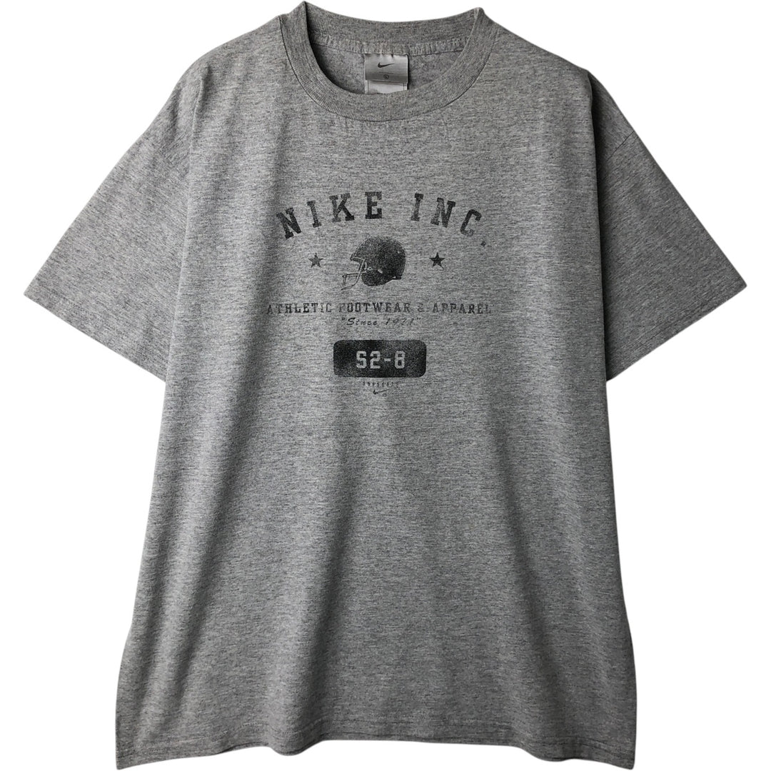 00'S Nike Logo T-shirt, Men's L size cotton gray type Vintage Second Hand