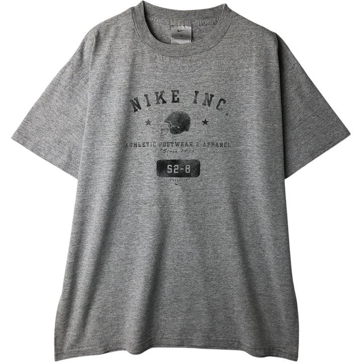 00'S Nike Logo T-shirt, Men's L size cotton gray type Vintage Second Hand