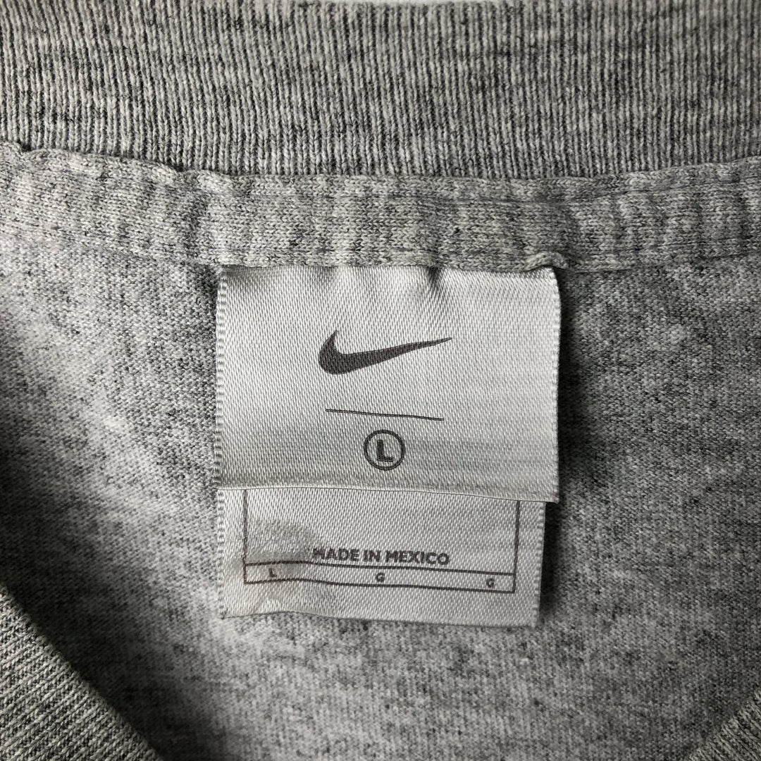 00'S Nike Logo T-shirt, Men's L size cotton gray type Vintage Second Hand