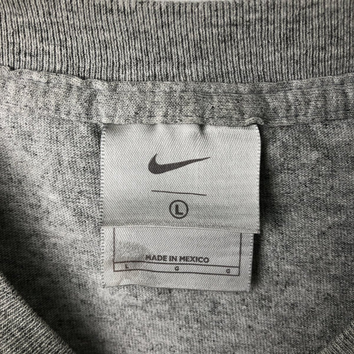 00'S Nike Logo T-shirt, Men's L size cotton gray type Vintage Second Hand