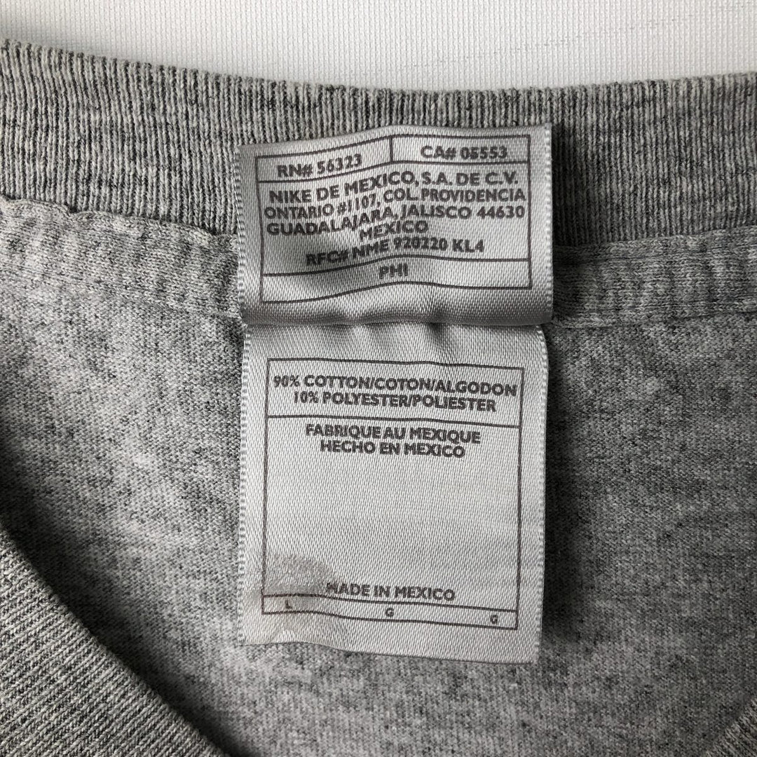 00'S Nike Logo T-shirt, Men's L size cotton gray type Vintage Second Hand