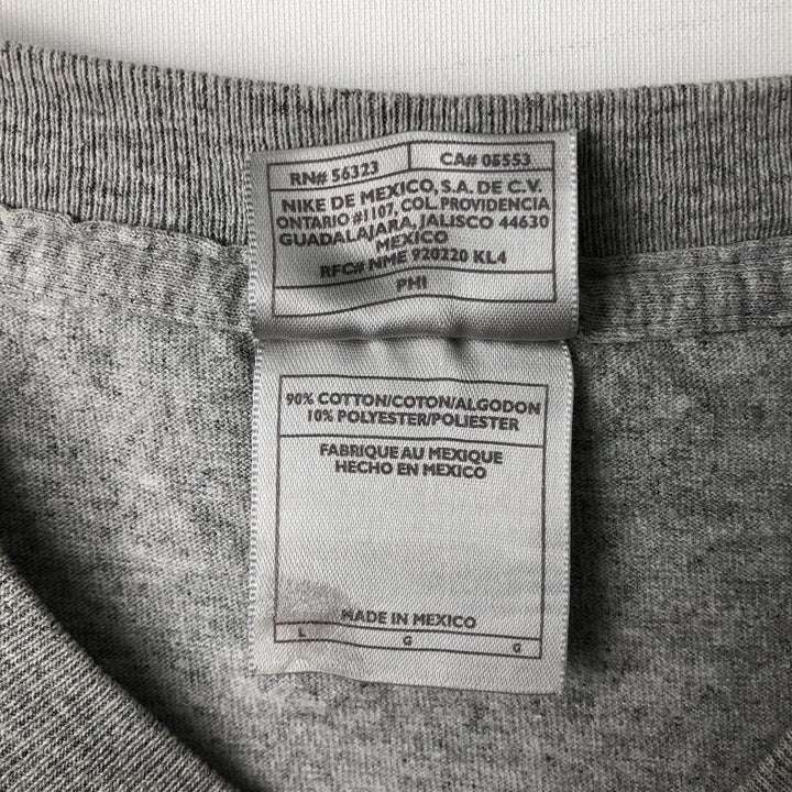 00'S Nike Logo T-shirt, Men's L size cotton gray type Vintage Second Hand