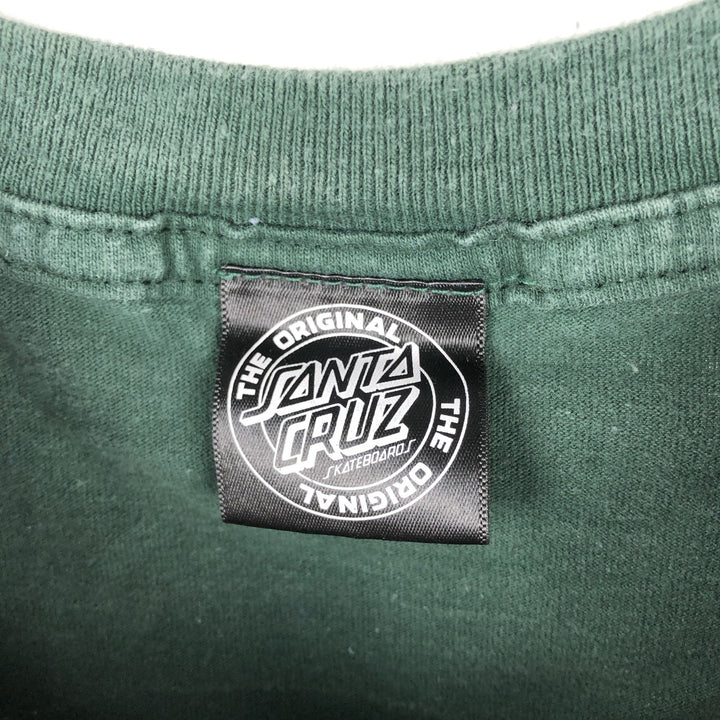 SANTA CRUZ Santa Cruz logo print T-shirt, men's XL unclear Green type dark green Vintage Second Hand