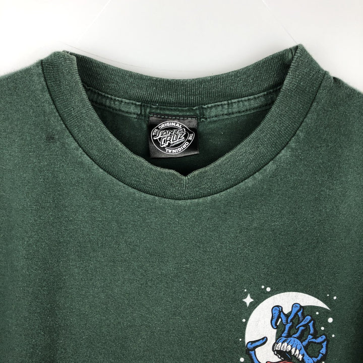 SANTA CRUZ Santa Cruz logo print T-shirt, men's XL unclear Green type dark green Vintage Second Hand