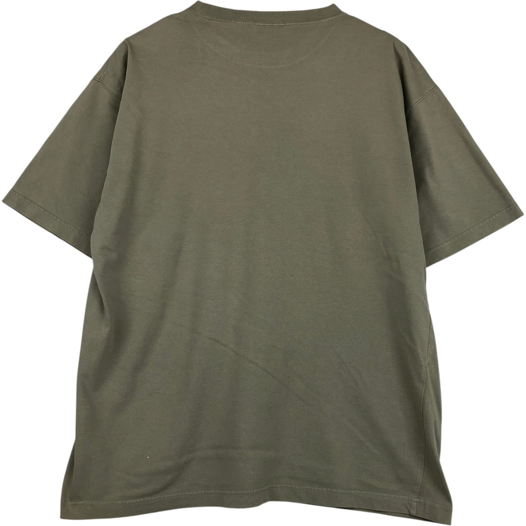 Reebok One-Point Logo T-Shirt, Men's Size L cotton Khaki type Vintage Second Hand