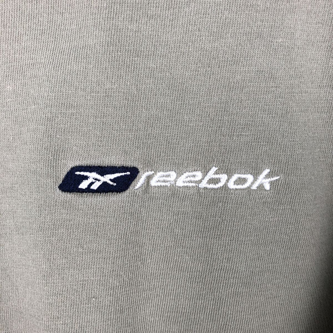 Reebok One-Point Logo T-Shirt, Men's Size L cotton Khaki type Vintage Second Hand