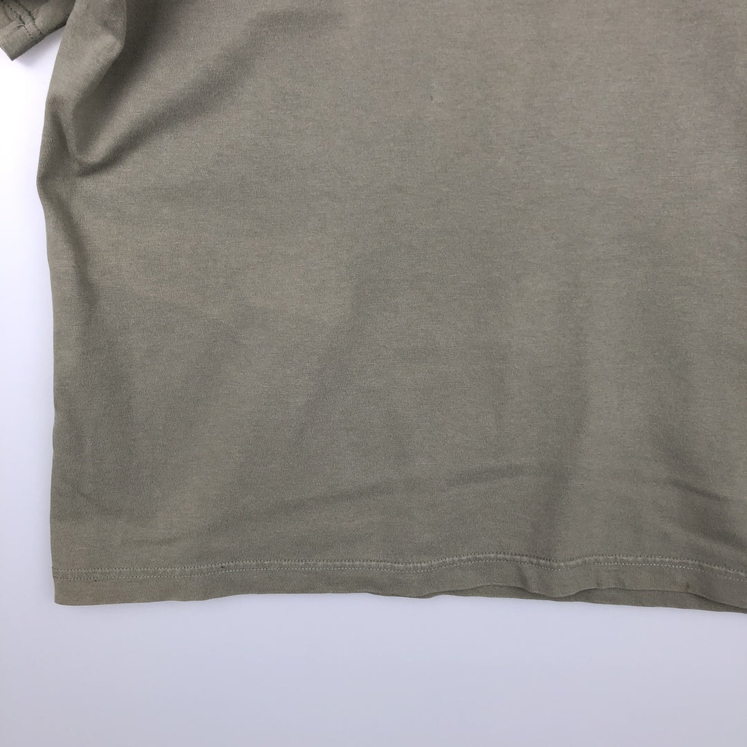 Reebok One-Point Logo T-Shirt, Men's Size L cotton Khaki type Vintage Second Hand