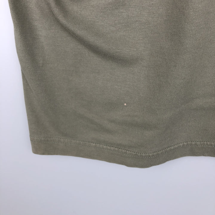 Reebok One-Point Logo T-Shirt, Men's Size L cotton Khaki type Vintage Second Hand