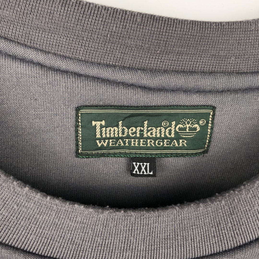 Timberland WEATHERGEAR logo sweatshirt, men's size XXL cotton gray type Vintage Second Hand