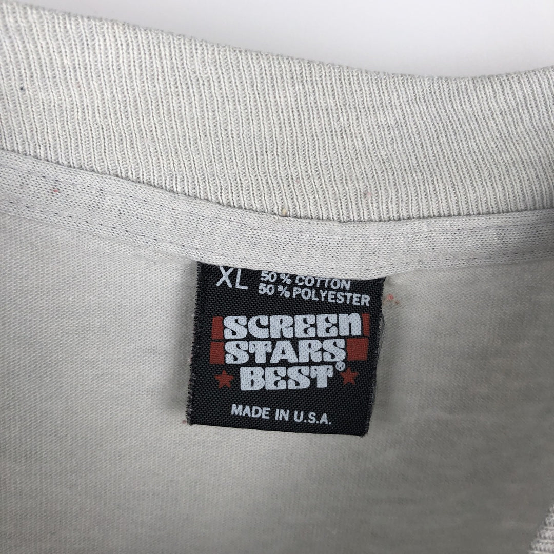 90'S Screen Stars Best Advertising T-Shirt, Made in USA, Men's XL, Vintage cotton gray type Vintage Second Hand