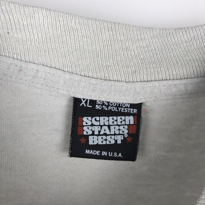90'S Screen Stars Best Advertising T-Shirt, Made in USA, Men's XL, Vintage cotton gray type Vintage Second Hand