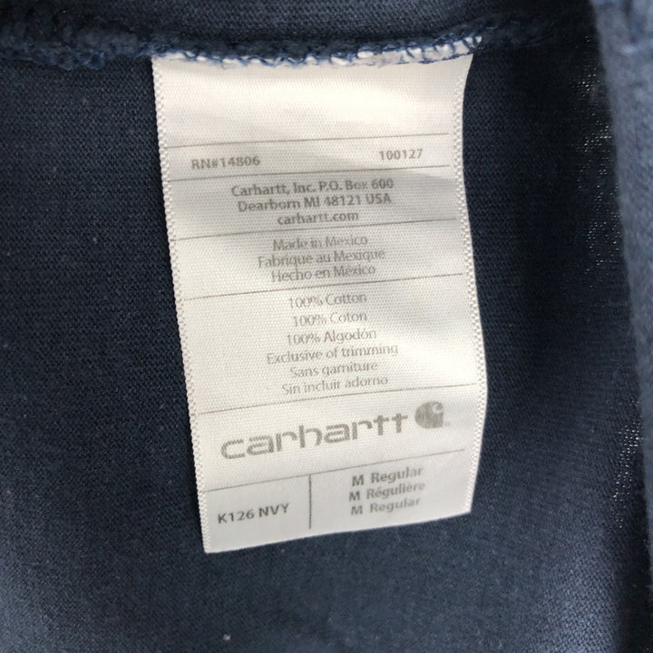 Carhartt Original Fit Long Sleeve T-Shirt, Men's Size Medium cotton navy blue type Vintage Second Hand