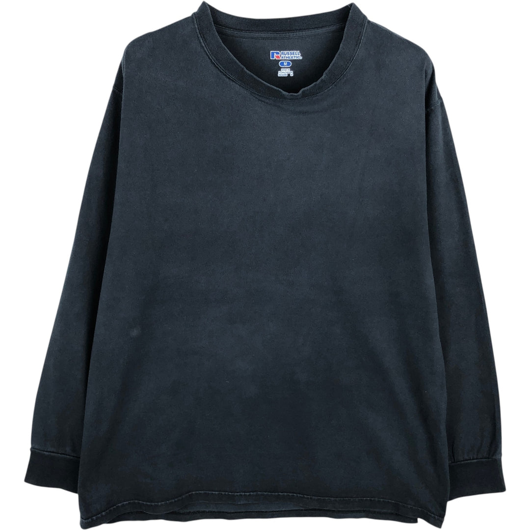 Russell long-sleeved T-shirt, men's size M unclear navy blue type Vintage Second Hand