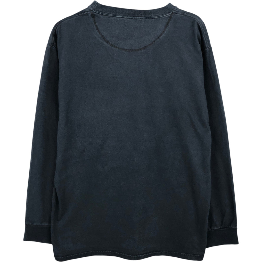 Russell long-sleeved T-shirt, men's size M unclear navy blue type Vintage Second Hand