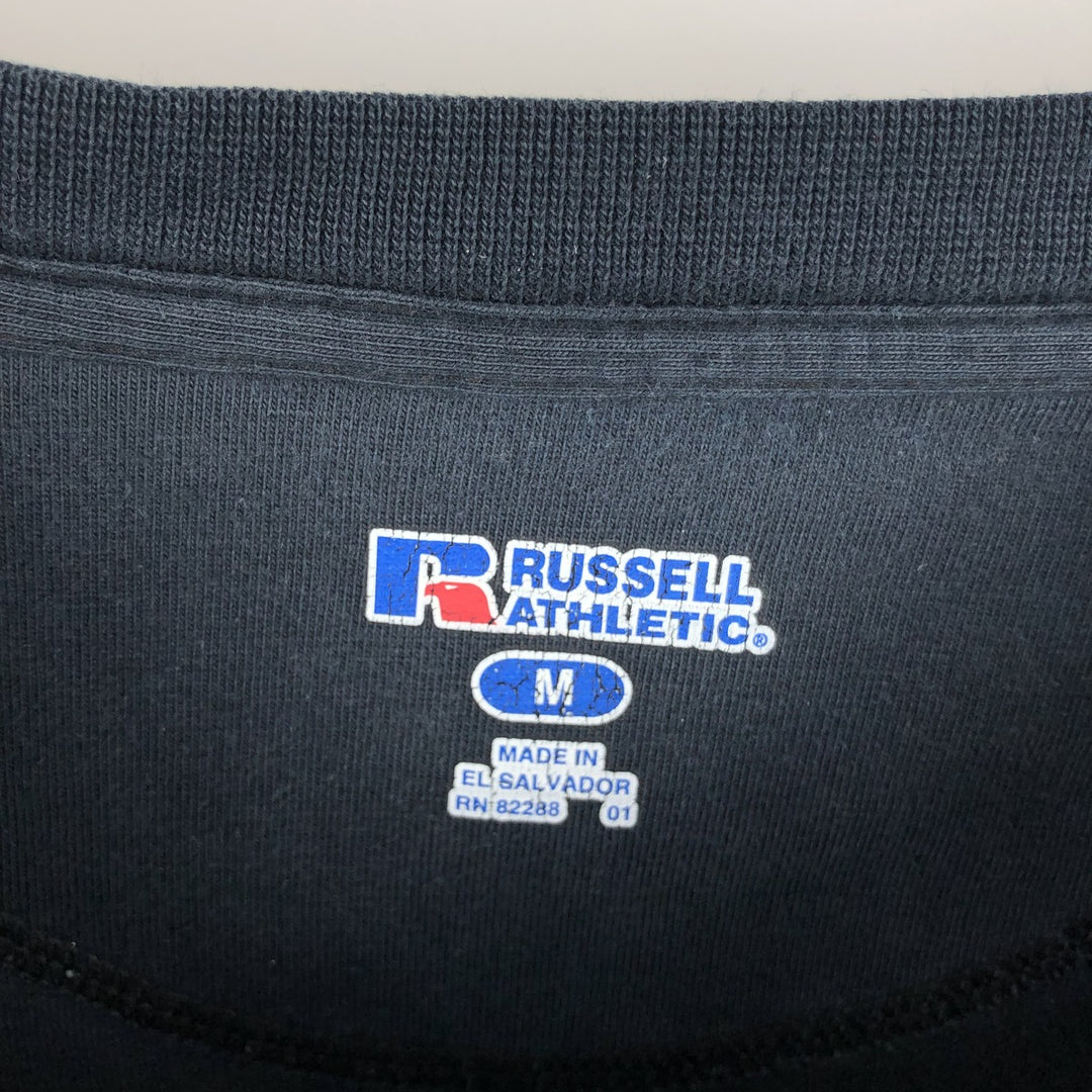 Russell long-sleeved T-shirt, men's size M unclear navy blue type Vintage Second Hand